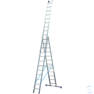 KRAUSE Stabilo 3х14 Лестница универсальная алюминиевая промышленная via30981 фото
