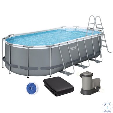 Каркасный бассейн Bestway 56710 (549х274х122 см) с картриджным фильтром, стремянкой и защитным тентом ap4904 фото