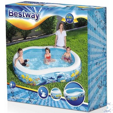 Дитячий надувний басейн Bestway 54118 (262х157х46 см) ap6795 фото