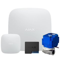 Ajax Hub + LeaksProtect + WallSwitch + Кран шаровий з електроприводом HC 220 1" ajax005799 фото