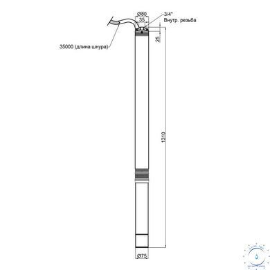 Насос заглибний відцентровий Thermo Alliance 3SSM2-27 0,75 кВт SD00046778 фото