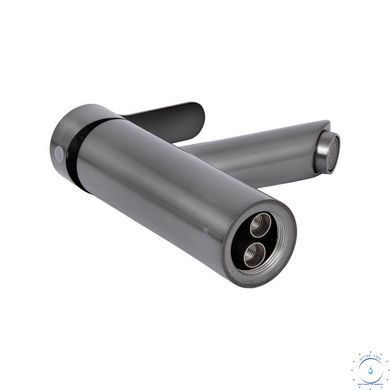 Змішувач для раковини Brinex Pure 001F низький Gunmetal Black BRIPUR001FGRP SD00053171 фото