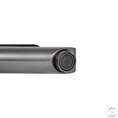 Змішувач для раковини Brinex Pure 001F низький Gunmetal Black BRIPUR001FGRP SD00053171 фото