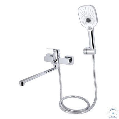 Смеситель для ванны Qtap Tern с длинным поворотным изливом (c душевым гарнитуром) QTTER260CRM47587 Chrome SD00053711 фото
