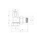 Кран радіаторний Icma 1/2" кутовий без ручки №805 SD00005552 фото 2