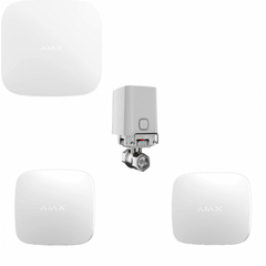 Комплект сигнализации Ajax с 1 краном WaterStop 3/4" Ajax Hub2 + LeaksProtect 2шт Белый ajax006104 фото