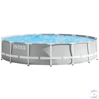 Каркасний басейн Intex 26724 (457х107 см) з картриджним фільтром, драбиною та тентом ap18148 фото