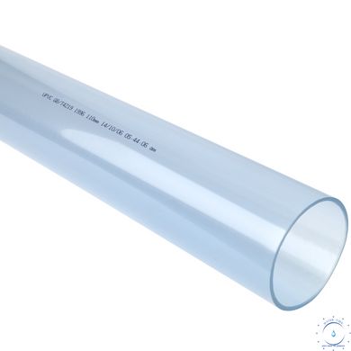 Труба прозрачная НПВХ (PVC-U) напорная клеевая Aquaviva PN10 d110 мм ap7630 фото
