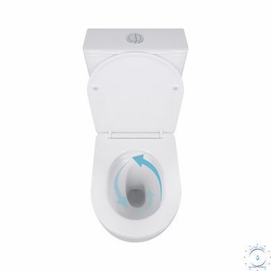 Унитаз-компакт Qtap Robin Ultra Quiet безободковый с сиденьем Soft-close QT13226089AW SD00051949 фото