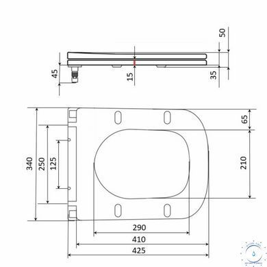 Сидіння для унітаза Qtap Nando з мікроліфтом Slim QT12991222AW SD00049381 фото