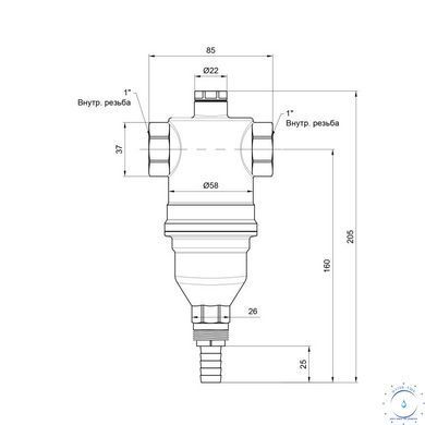Самопромивний фільтр Icma 1" №745 SD00008246 фото