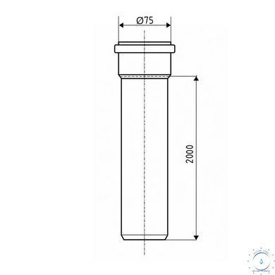 Труба канализационная Ostendorf-OSMA HT-System PLUS d75&times;2000&nbsp;мм SD00057567 фото