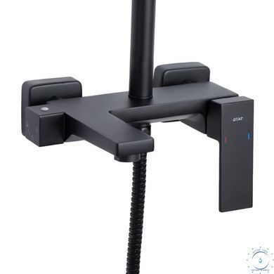 Душова система універсальна Qtap Gemini на три споживачі (з виливом) QTGEM111BLM45686 Black Matt SD00051810 фото