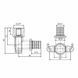 Угол натяжной Icma №1040 d25х3,5-3/4"В настенный 851040AEGX05 SD00053912 фото 2