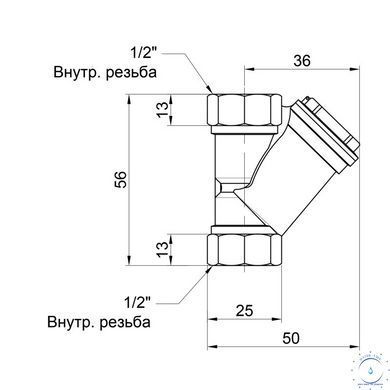 Фильтр грубой очистки Thermo Alliance Base 1/2"ВВ для воды косой SD124W15 SD00010227 фото