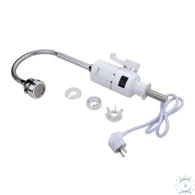 Проточний кран-водонагрівач для кухні на три режими Lidz Warm 062 LDWAR062WCR49099 White/Chrome SD00055223 фото
