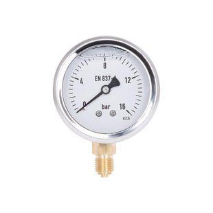 Манометр глицериновый Thermo Alliance Forte d63 мм, 1/4"Н с нижним подключением (латунь) 0&ndash;16 бар TAF170G16B SD00054393 фото