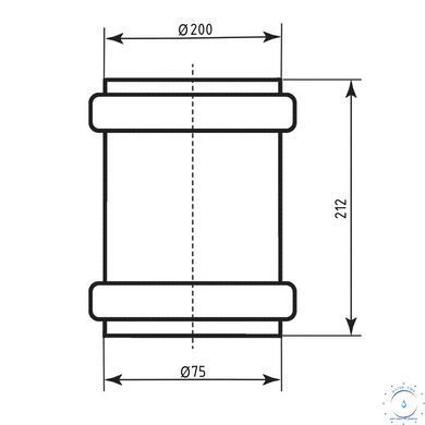 Муфта каналізаційна насувна Ostendorf-OSMA KG System d200 SD00058092 фото