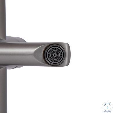 Смеситель для ванны Brinex Pure 006 с поворотным изливом (с душевым гарнитуром) Gunmetal Black BRIPUR006GRP SD00053176 фото