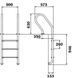 Лестница для бассейна Flexinox Mixta Electropolished (3 ступени), AISI-316L 40987 фото 2