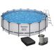 Каркасный бассейн Bestway 5612Z (488х122 см) с картриджным фильтром, стремянкой и тентом ap6980 фото 1
