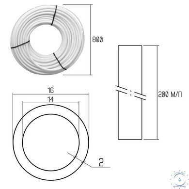 Труба PE-Xc/Al/PE-Xb Icma 16х2 мм, 200 м №P193 SD00031157 фото