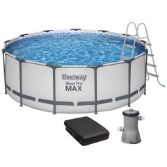 Каркасный бассейн Bestway 5618W (396х122 см) с картриджным фильтром, стремянкой и защитным тентом ap18168 фото