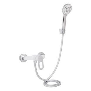Змішувач для душу Lidz Latwa 010 (з душовим гарнітуром) (k40) LDLAT010WHI45426 White SD00051550 фото