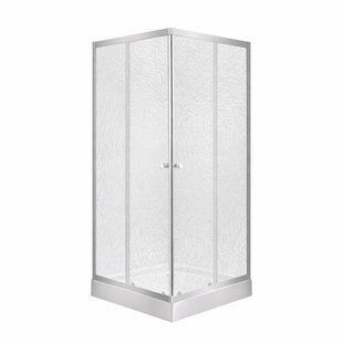 Lidz Wawel SC80x80.SAT.LOW.FR Душевая кабина квадратная, стекло Frost 4 мм + Lidz Душевой поддон KAPIELKA ST80x80х14 SD00051443 фото