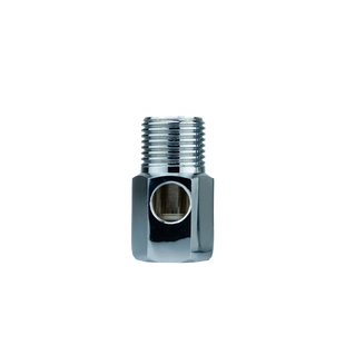 Врезка металлическая 1/2" наружная резьба x 1 1/2" внутренняя резьба x 1/4" резьба fns4491 фото