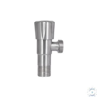 Кран угловой Thermo Alliance Standart 1/2"НН нерж., с керам. буксой TAS347W1515SS SD00053550 фото