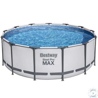 Каркасний басейн Bestway 5618W (396х122 см) з картриджним фільтром, драбиною та захисним тентом ap18168 фото