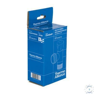 Кран угловой Thermo Alliance Standart 1/2"НН нерж., с керам. буксой TAS347W1515SS SD00053550 фото