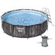 Каркасный бассейн Bestway Wood Style 5614X (366х100 см) с картриджным фильтром и стремянкой ap6982 фото 1