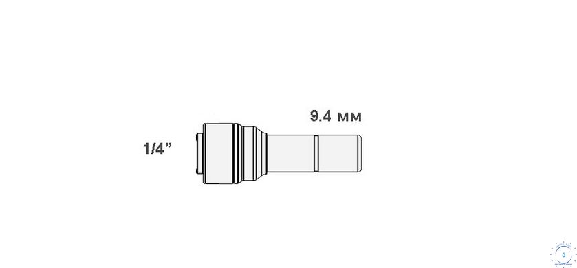 1839-А Фітинг прямий трубка 1/4 - штуцер (ялинка) 9,4мм 1467565819 фото