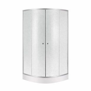 Душова кабіна Lidz Latwa SC80x80.SAT.LOW.FR, скло Frost 4 мм + Lidz Душовий піддон KAPIELKA ST80x80x14 SD00051437 фото