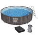 Каркасный бассейн Bestway Wood Style 5614Z (427х107 см) с картриджным фильтром, тентом и стремянкой ap6983 фото 1