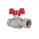 Кран кульовий з накидною гайкою Thermo Alliance Forte 3/4" ВЗ для води прямий SF261W20 SD00021095 фото 3