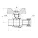 Кран кульовий з накидною гайкою Thermo Alliance Forte 3/4" ВЗ для води прямий SF261W20 SD00021095 фото 2