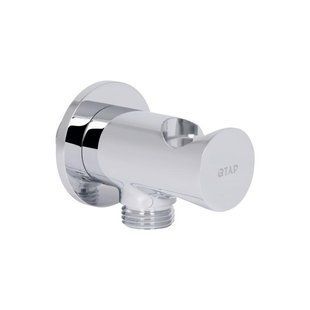 Подключение с держателем для шланга Qtap Spojeni округлое QTCRMBH030 Chrome SD00035718 фото