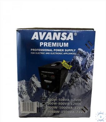Источник бесперебойного питания AVANSA Premium Pure Sine Wave UPS 500/800W 23072058 фото
