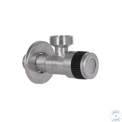 Кран угловой Thermo Alliance Standart 1/2"Нх3/4"Н нерж., с керам. буксой TAS345W1520SS SD00053549 фото