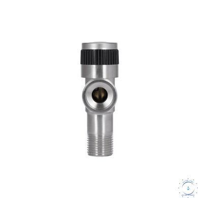 Кран угловой Thermo Alliance Standart 1/2"Нх3/4"Н нерж., с керам. буксой TAS345W1520SS SD00053549 фото
