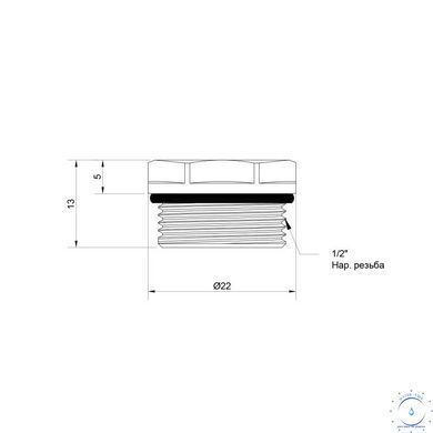 Кран Маевского Thermo Alliance Standart 1/2" SD212W15 SD00021204 фото