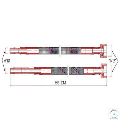 Гнучка підводка для змішувача Thermo Alliance Forte М10 60 см SF380W60 SD00002760 фото