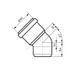 Колено канализационное Ostendorf-OSMA KG System d160&times;87&deg; SD00057241 фото 2