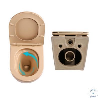 Комплект Qtap Robin Beige 3 в 1: унитаз подвесной Ultra Quiet + биде подвесное + раковина накладная QTROBSB49159 SD00055283 фото