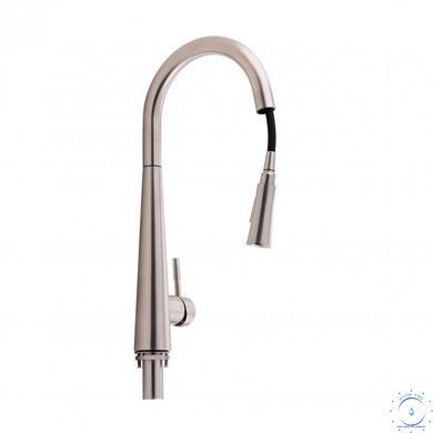 Смеситель для кухни Qtap Evicka с выдвижным изливом QTEVI91103UN Brushed Nickel PVD SD00042267 фото