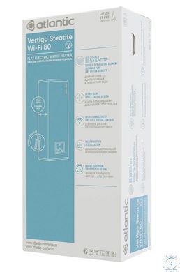 Бойлер Atlantic Vertigo Steatite Wi-Fi 80 MP 065 F220-2-CE-CC-W (2250W) white 841278 фото
