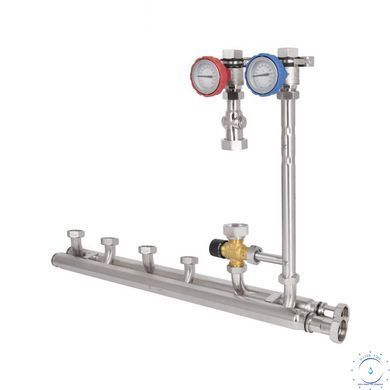 Насосная группа Forte Quick System с термостатическим смесителем (25 -50) 1" (без насоса) правое подкл., нерж. сталь SUS304 TAF-QSPGR2 Thermo Alliance SD00054504 фото